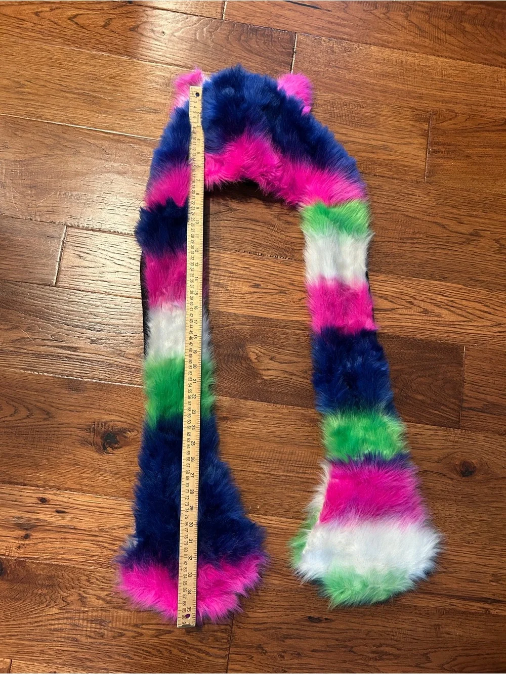Multi-Colored Faux Fur Cat Fox Animal Hood Rave
